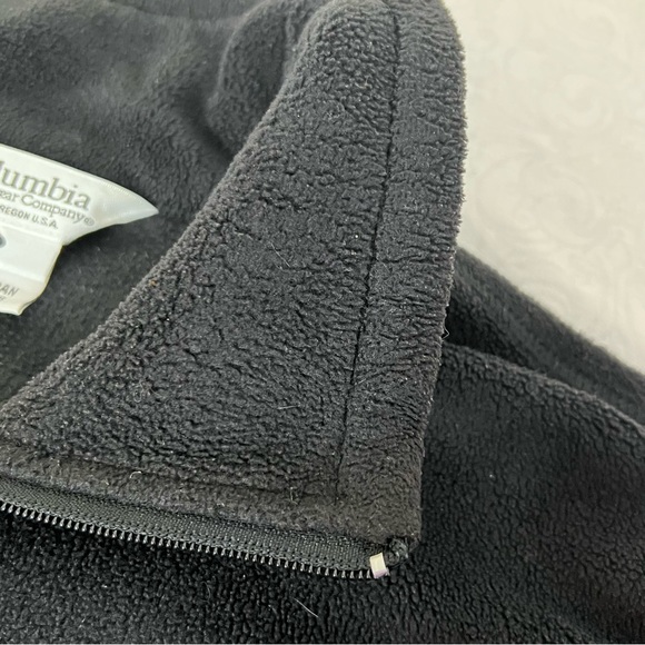 Vintage Columbia Men’s Black Full Zip Fleece Vest with Zippered Front Pockets XL - Picture 9 of 10